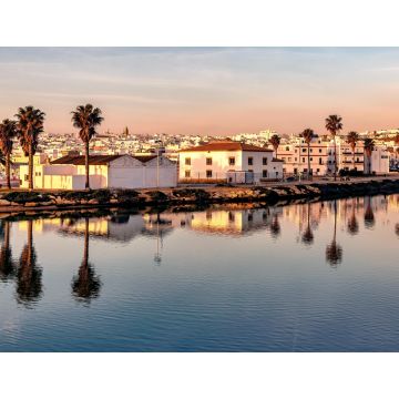 Lais Puzzle - Panoramablick auf Conil de la Frontera in Südspanien bei Sonnenuntergang - 1.000 Teile