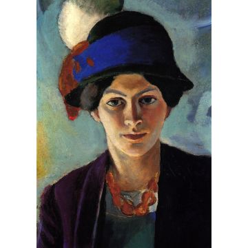 Lais Puzzle - August Macke - Porträt der Frau des Künstlers mit Hut - 1.000 Teile