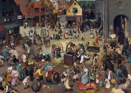 Lais Puzzle - Pieter Bruegel d. Ä. - Serie der bilderbogenartigen Gemälde, Streit des Karnevals mit der Fastenzeit - 100, 200, 500 & 1.000 Teile