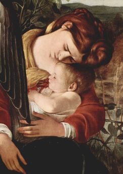 Lais Puzzle - Michelangelo Caravaggio - Die Ruhe auf der Flucht nach Ägypten, Detail: Maria und Christuskind - 1.000 Teile