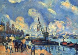 Lais Puzzle - Paul Cézanne - Die Seine bei Bercy, Gemälde nach Armand Guillaumin - 1.000 Teile