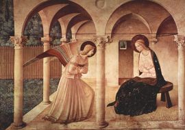 Lais Puzzle - Fra Angelico - Freskenzyklus im Dominikanerkloster San Marco in Florenz, Szene: Verkündigung - 1.000 Teile