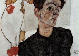 Lais Puzzle - Egon Schiele - Selbstporträt mit Lampionfrüchten - 1.000 Teile