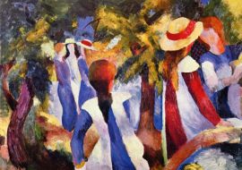 Lais Puzzle - August Macke - Mädchen im Grünen - 1.000 Teile