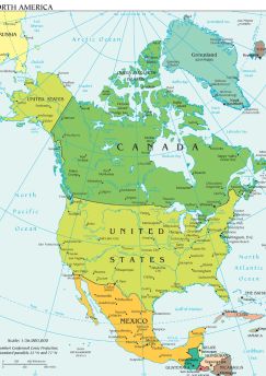 Lais Puzzle - Landkarte Nordamerika - 1.000 Teile