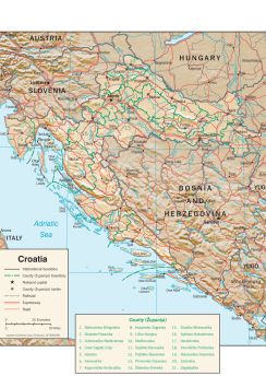 Lais Puzzle - Physische Landkarte Kroatien - 1.000 Teile
