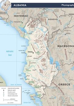 Lais Puzzle - Physische Landkarte Albanien - 1.000 Teile