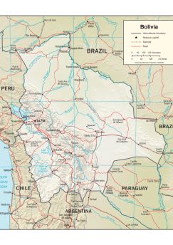 Lais Puzzle - Physische Landkarte Bolivien - 1.000 Teile