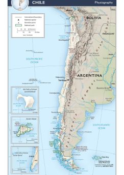 Lais Puzzle - Physische Landkarte Chile - 1.000 Teile