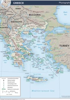 Lais Puzzle - Physische Landkarte Griechenland - 1.000 Teile