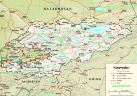 Lais Puzzle - Physische Landkarte Kirgistan - 1.000 Teile