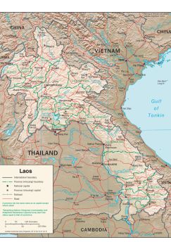 Lais Puzzle - Physische Landkarte Laos - 1.000 Teile