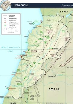 Lais Puzzle - Physische Landkarte Libanon - 1.000 Teile