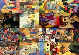 Lais Puzzle - Collage 16 Bilder August Macke II - 1.000 Teile