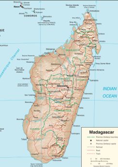 Lais Puzzle - Physische Landkarte Madagaskar - 1.000 Teile