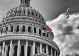 Lais Puzzle - US Flagge vor Kapitol in schwarz weiß, Washington D.C., USA - 100, 200, 500 & 1.000 Teile