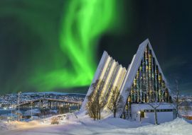 Lais Puzzle - Eismeerkathedrale Tromsö Norwegen mit Nordlicht - 100, 200, 500 & 1.000 Teile
