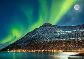 Lais Puzzle - Nordlicht über Seydisfjordur, Island - 100, 200, 500 & 1.000 Teile