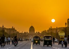 Lais Puzzle - Sonnenuntergang in der Nähe der Präsidentenresidenz, Rashtrapati Bhavan, Neu-Delhi, Indien. - 100, 200, 500 & 1.000 Teile