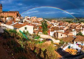 Lais Puzzle - Calahorra, La Rioja, Spanien, mit Regenbogen - 100, 200, 500 & 1.000 Teile