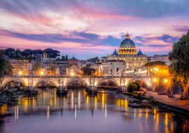Lais Puzzle - Sonnenuntergang Aussicht Petersdom, Rom - 1.000 Teile