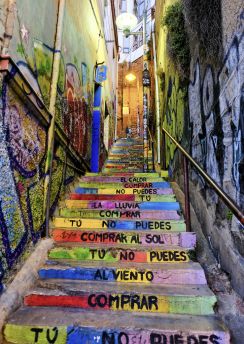 Lais Puzzle - Bunte Treppen in Valparaiso, Chile - 100, 200, 500 & 1.000 Teile