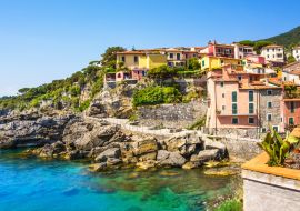 Lais Puzzle - Panoramablick auf schöne bunte Häuser des Tellaro-Dorfes, Lerici, La Spezia, Italien - 1.000 Teile