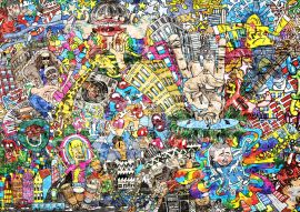 Lais Puzzle - Coole Musik-Graffiti im urbanen Stil an der Wand - 100, 200, 500 & 1.000 Teile
