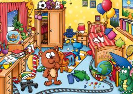 Lais Puzzle - Kinderzimmer mit vielen Gegenständen - Wimmelbild - 100, 200, 500 & 1.000 Teile