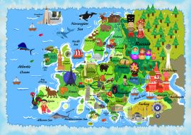 Lais Puzzle - Karte Europa in englisch - 1.000 Teile