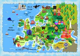 Lais Puzzle - Karte Europa in französisch - 1.000 Teile