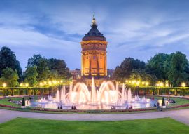 Lais Puzzle - Mannheim Rosengarten und Wasserturm bei Nacht - 100, 200, 500 & 1.000 Teile