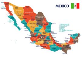 Lais Puzzle - Mexiko - Karte und Flagge - 100, 200, 500 & 1.000 Teile