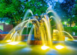 Lais Puzzle - Nachtansicht des Gauklerbrunnens im Stadtpark in Dortmund, Deutschland - 100, 200, 500 & 1.000 Teile