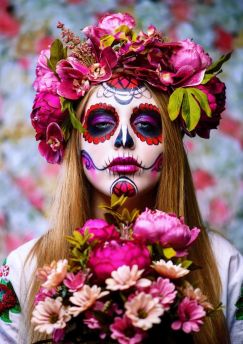 Lais Puzzle - traditionelle Totenkostüme / Dio de los Muertes, Mexiko - 500 & 1.000 Teile