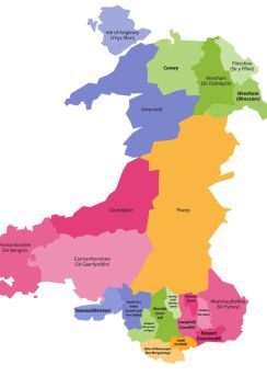 Lais Puzzle - Karte von Wales nach Counties - 100, 200, 500 & 1.000 Teile