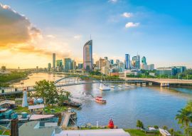 Lais Puzzle - Die Skyline der Stadt Brisbane und der Fluss Brisbane in der Dämmerung - 100, 200, 500 & 1.000 Teile