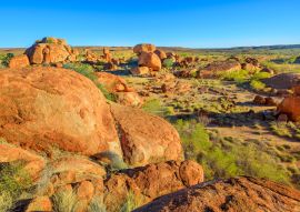 Lais Puzzle - Panoramaluftaufnahme von riesigen Granitblöcken bei Karlu Karlu oder Devils Marbles im Northern Territory, Australien in der Nähe von Tennant Creek - 100, 200, 500 & 1.000 Teile