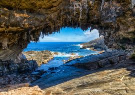 Lais Puzzle - Admirals Arch. Berühmter "Admirals Arch" im Flinders Chase National Park, Kangaroo Island, Australien. Erstaunliche Felsformation, Robben im Hintergrund - 100, 200, 500 & 1.000 Teile