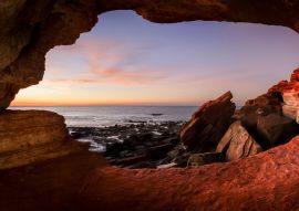 Lais Puzzle - Blick aus einer kleinen Höhle am Gantheaume Point Broome Western Australia bei Sonnenuntergang - 100, 200, 500 & 1.000 Teile