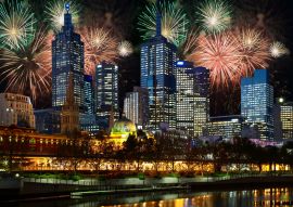 Lais Puzzle - Feuerwerk über der Stadt Melbourne, Australien - 100, 200, 500 & 1.000 Teile
