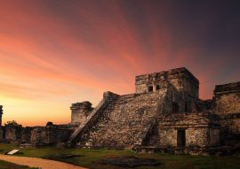 Lais Puzzle - Castillo-Festung bei Sonnenuntergang in der alten Maya-Stadt Tulum, Mexiko - 100, 200, 500 & 1.000 Teile