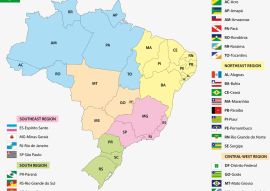 Lais Puzzle - Karte der brasilianischen Staaten mit Flaggen - 100, 200, 500 & 1.000 Teile