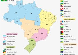 Lais Puzzle - Karte der brasilianischen Staaten mit Flaggen - 500 & 1.000 Teile
