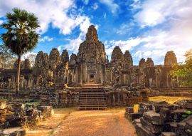 Lais Puzzle - Antike Steingesichter bei Sonnenuntergang des Bayon-Tempels, Angkor Wat - 100, 200, 500 & 1.000 Teile