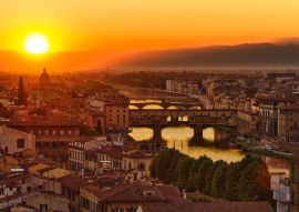 Lais Puzzle - Florenz, Fluss Arno und Ponte Vecchio bei Sonnenuntergang, Italien - 100, 200, 500 & 1.000 Teile