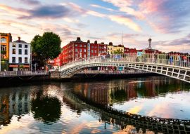 Lais Puzzle - Ha Penny Bridge in Dublin bei Sonnenuntergang, Irland - 100, 200, 500 & 1.000 Teile