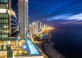 Lais Puzzle - Skyline von Cartagena de Indias in der Abenddämmerung, Kolumbien - 100, 200, 500 & 1.000 Teile