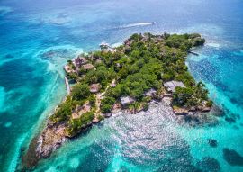 Lais Puzzle - Luftaufnahme der Isla del Pirata auf den Rosario-Inseln (Islas del Rosario) vor der Küste von Cartagena de Indias, Kolumbien. - 100, 200, 500 & 1.000 Teile