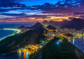 Lais Puzzle - Blick bei Sonnenuntergang auf Copacabana, Corcovado, Urca und Botafogo in Rio de Janeiro. Brasilien - 100, 200, 500 & 1.000 Teile